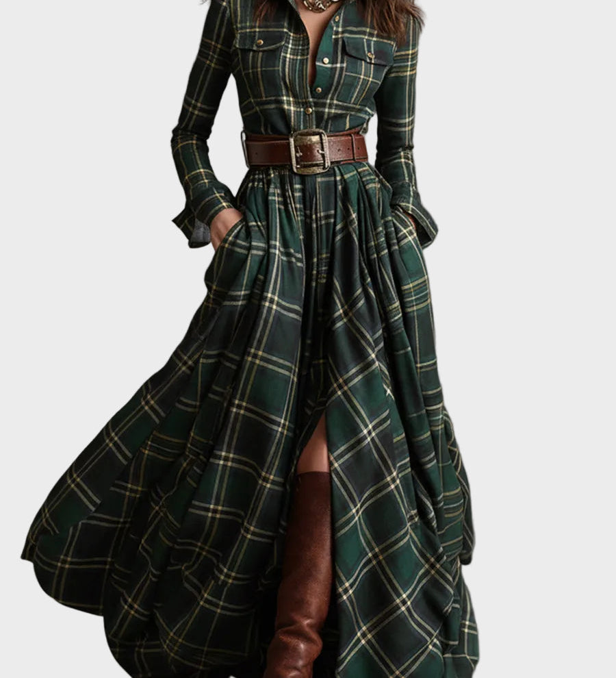 Evelyn - Klasická Elegantná Košeľová Šaty