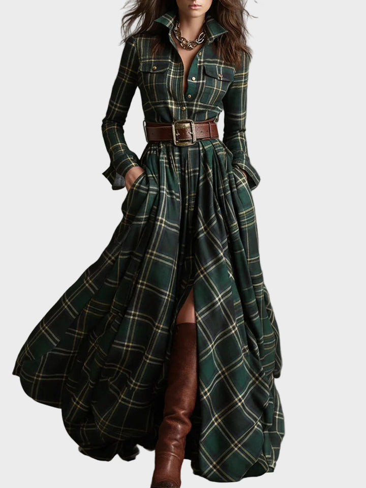 Evelyn - Klasická Elegantná Košeľová Šaty