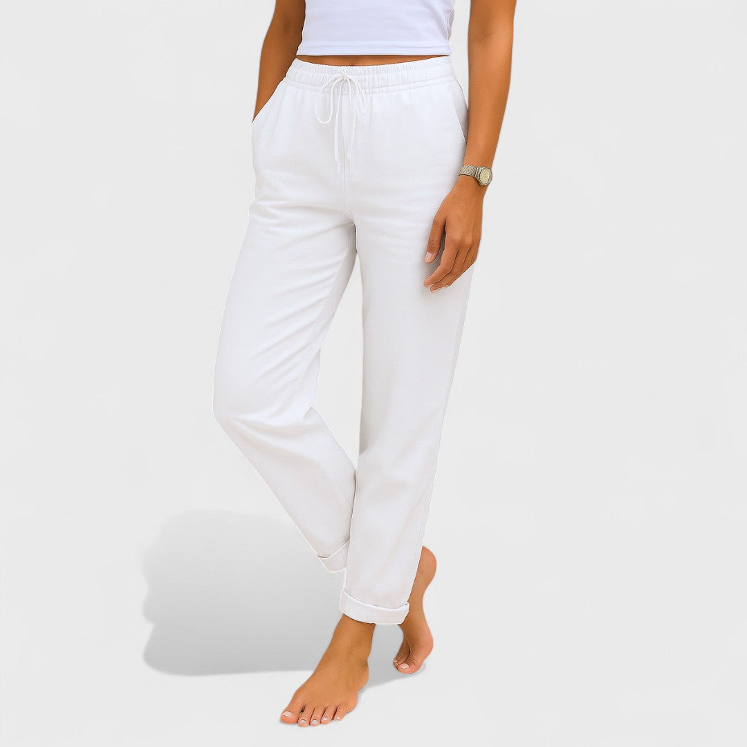 Klára - Ľanové Stretch Nohavice