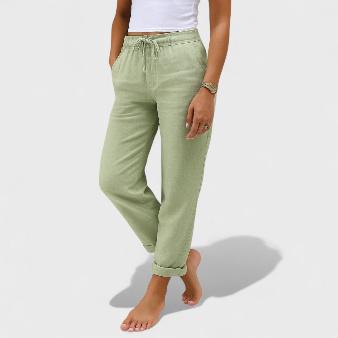 Klára - Ľanové Stretch Nohavice