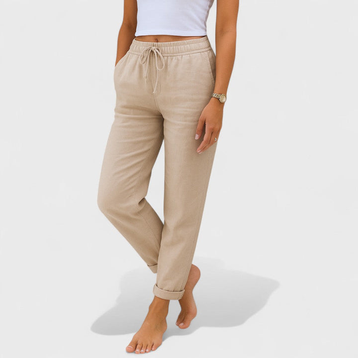 Klára - Ľanové Stretch Nohavice