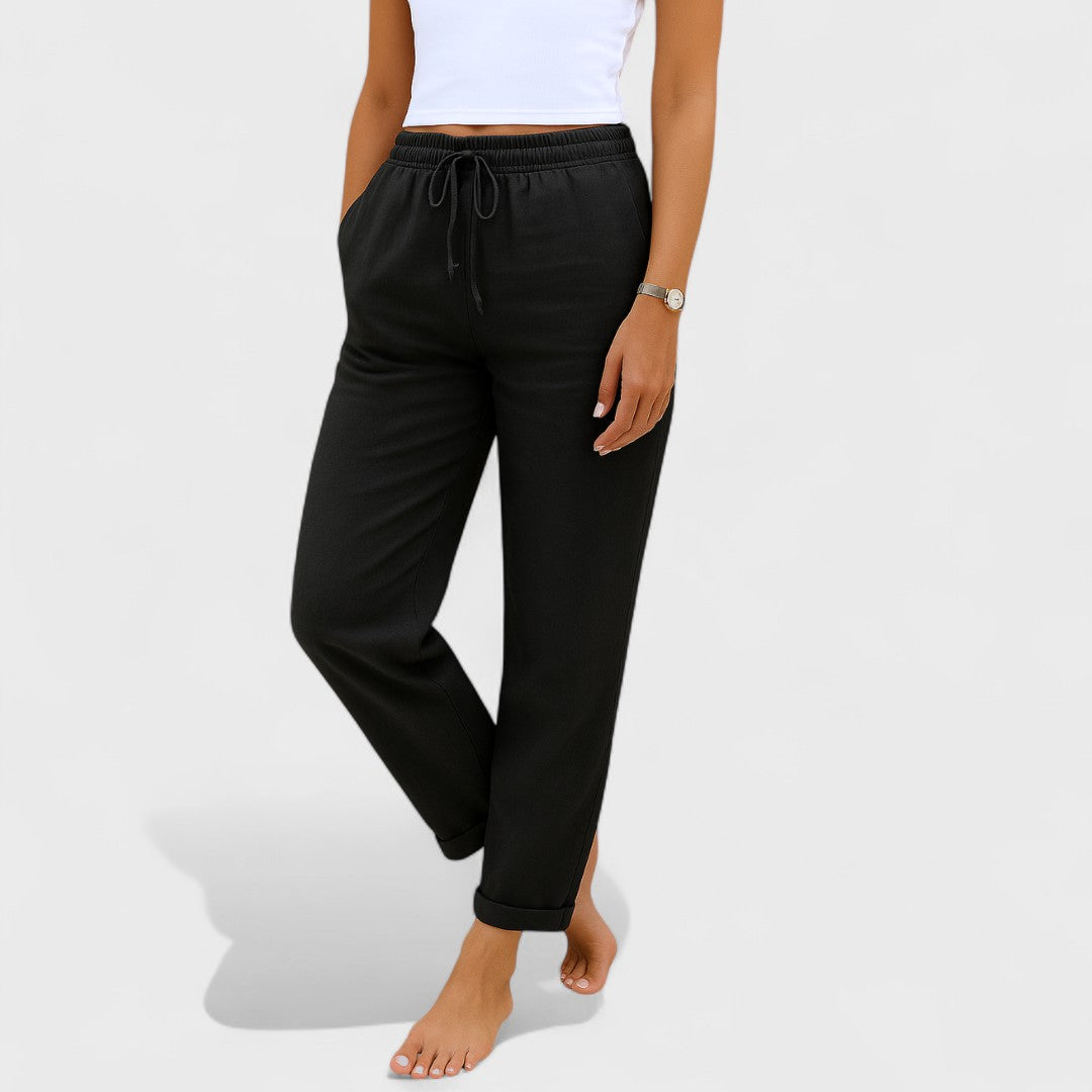 Klára - Ľanové Stretch Nohavice