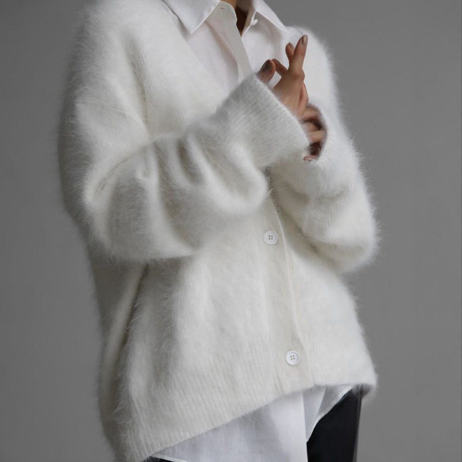 Cardigan Oversize "Nuage" en Maille Duveteuse