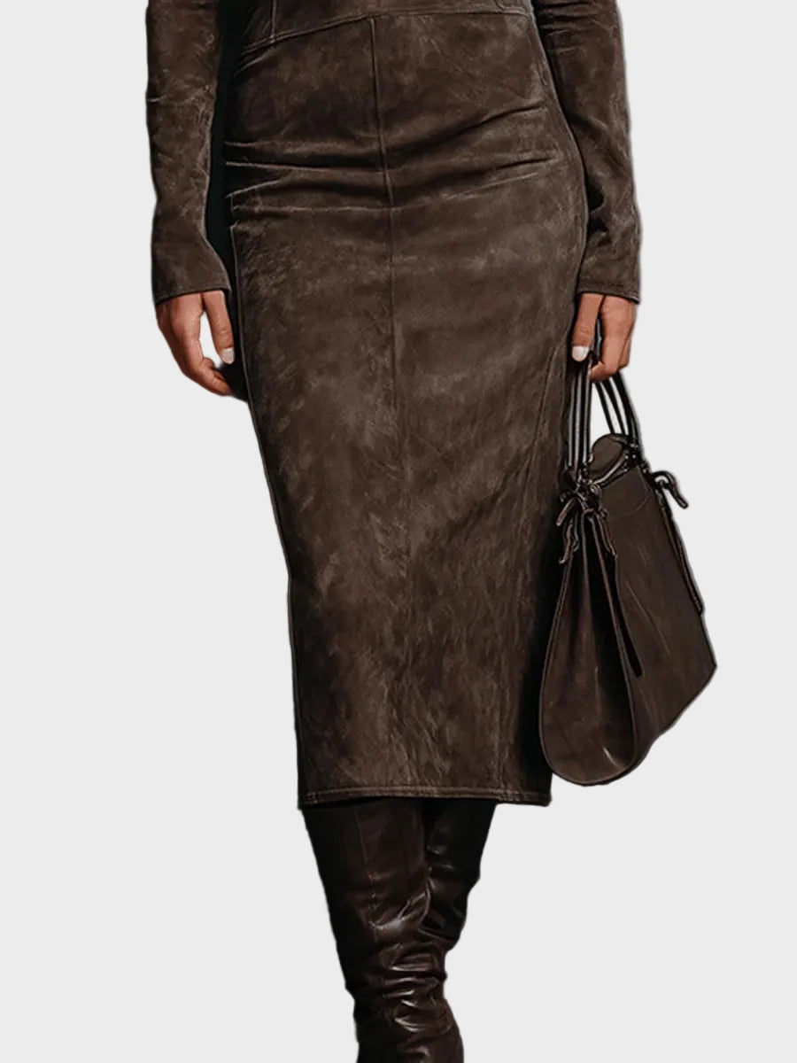 Midi Šaty s Dlhým Rukávom