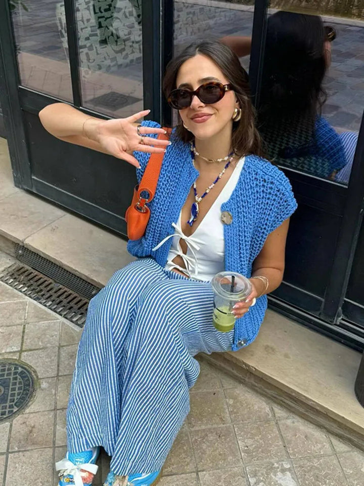 Gilet sans manches en maille épaisse "L'Essentiel"