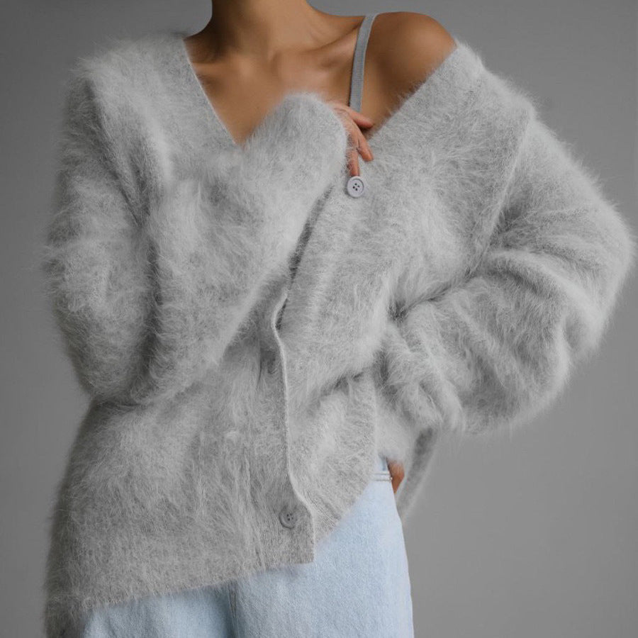 Cardigan Oversize "Nuage" en Maille Duveteuse
