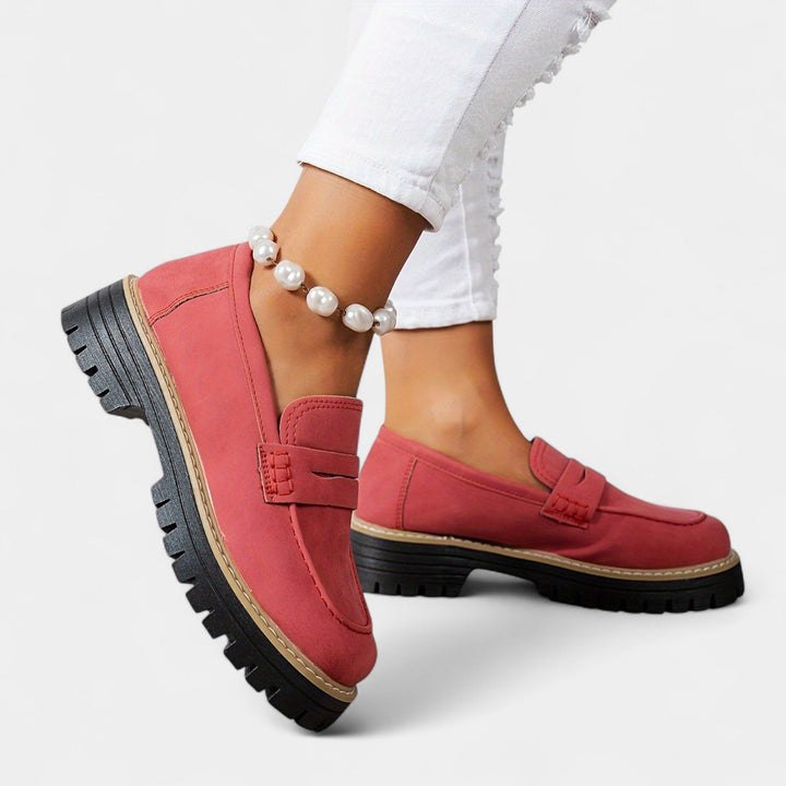 Michaela – Mokasíny na masívnom podpätku