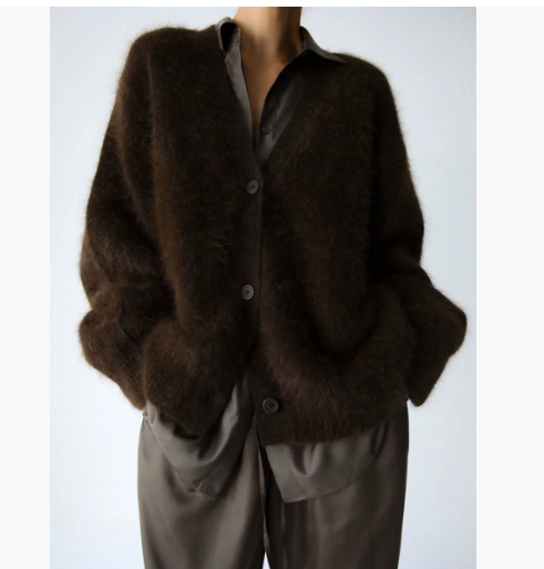 Cardigan Oversize "Nuage" en Maille Duveteuse
