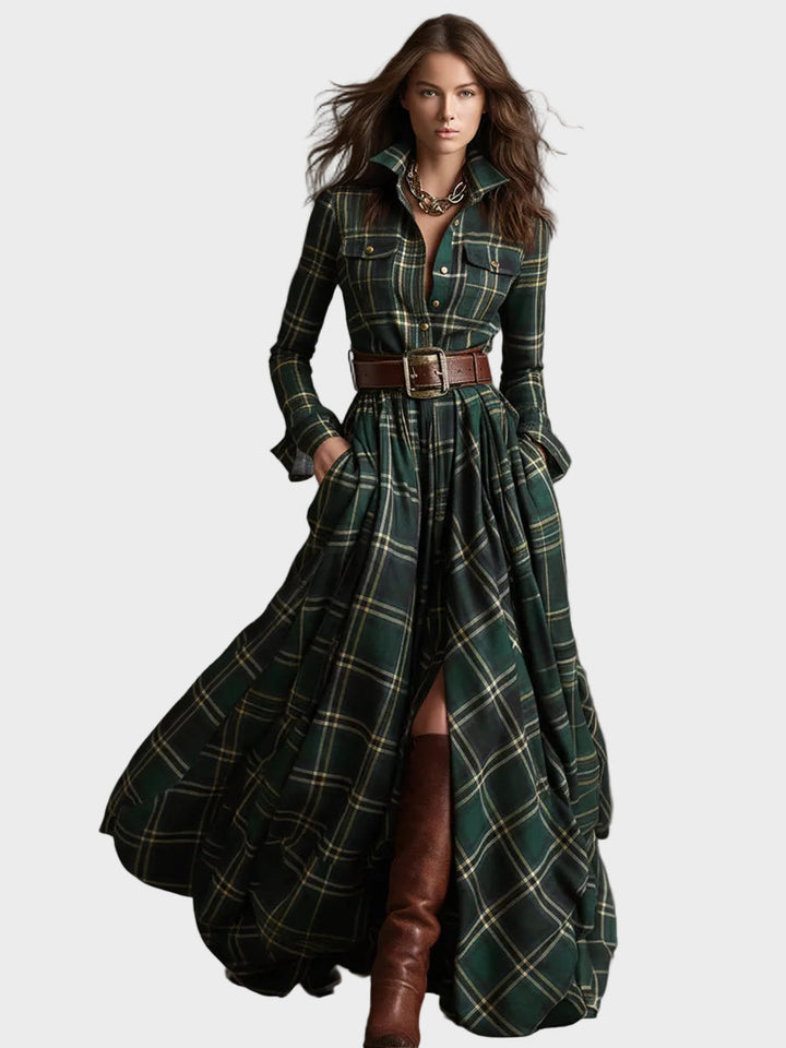 Evelyn - Klasická Elegantná Košeľová Šaty