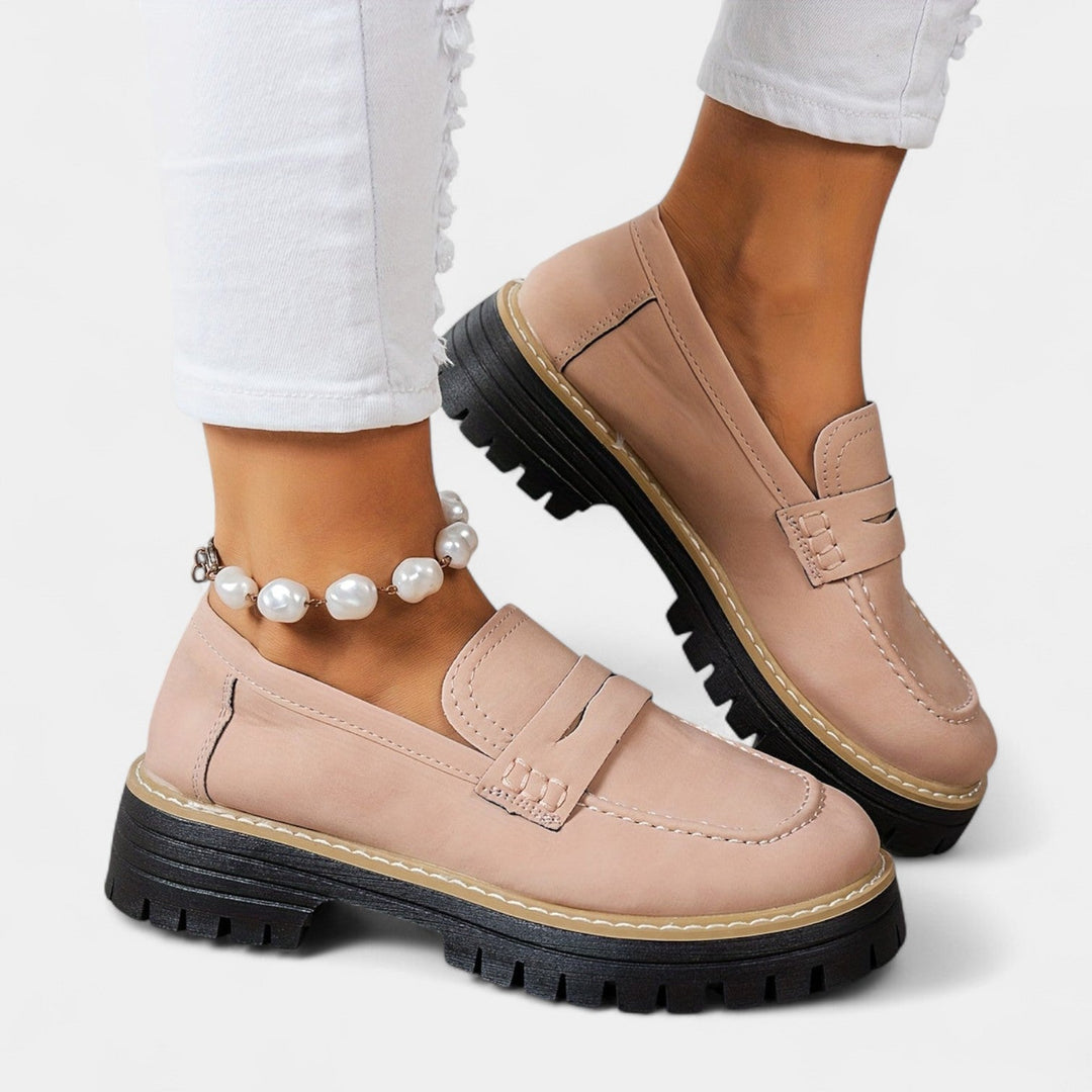 Michaela – Mokasíny na masívnom podpätku