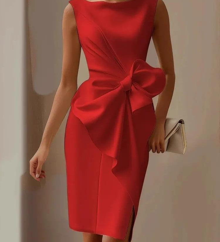 Patricia – Midi šaty s kravatou, letný look