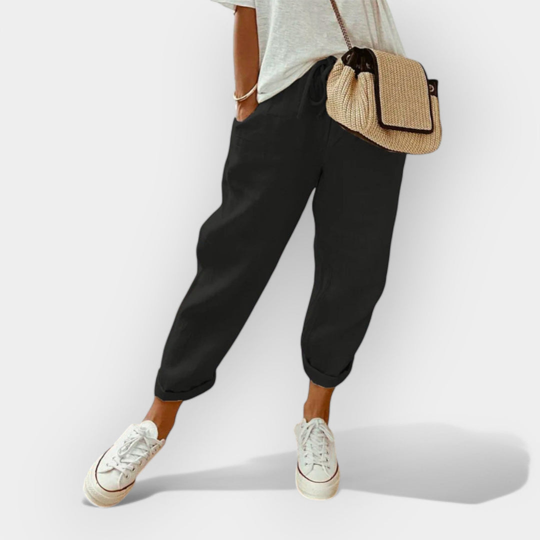 Ema - Ľahké ľanové nohavice