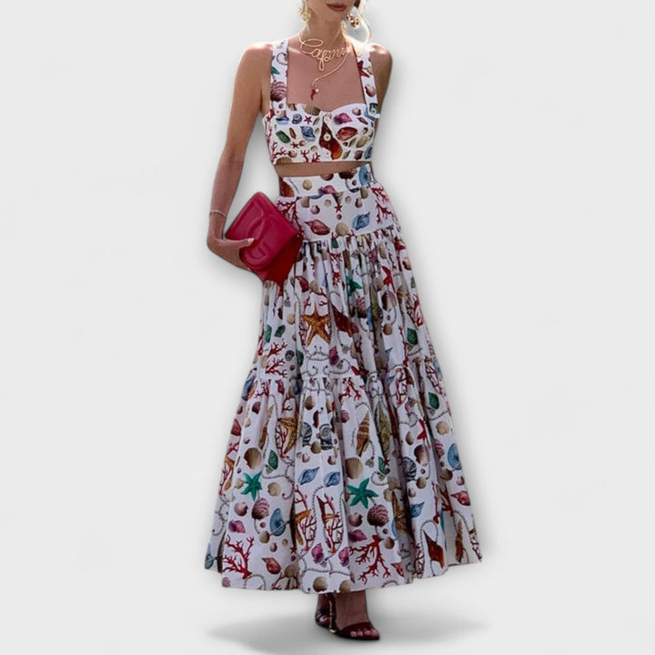 Heather ｜ Štýlová dvojdielna súprava s sukňou