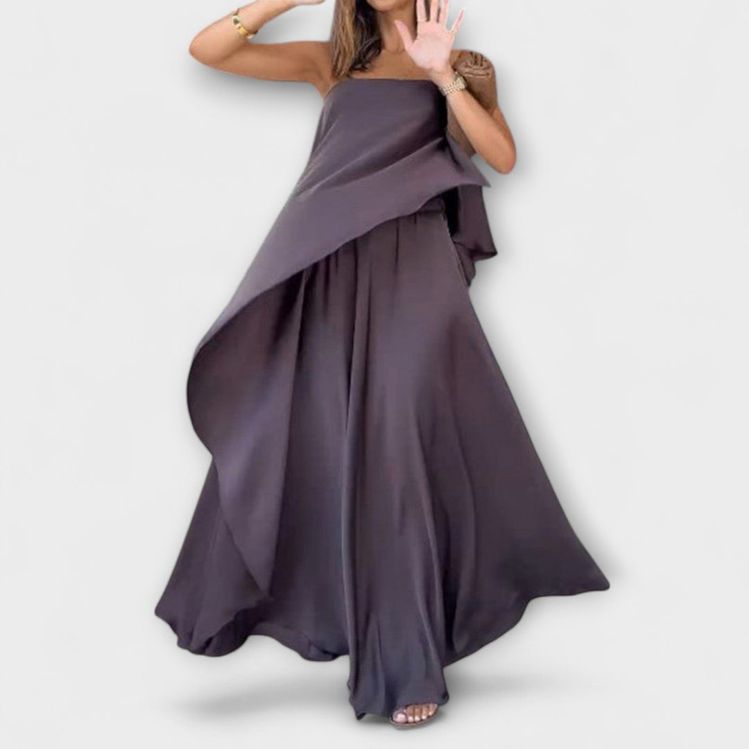 Ruby  ｜ Štýlový top bez ramienok a sukňa