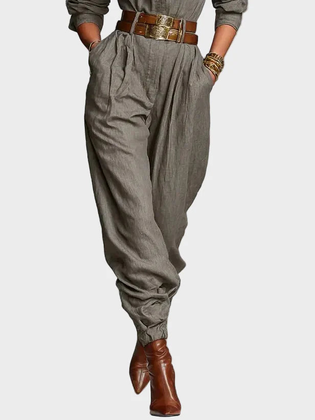 Magda - Bavlneno-lenový overal s dlhým rukávom