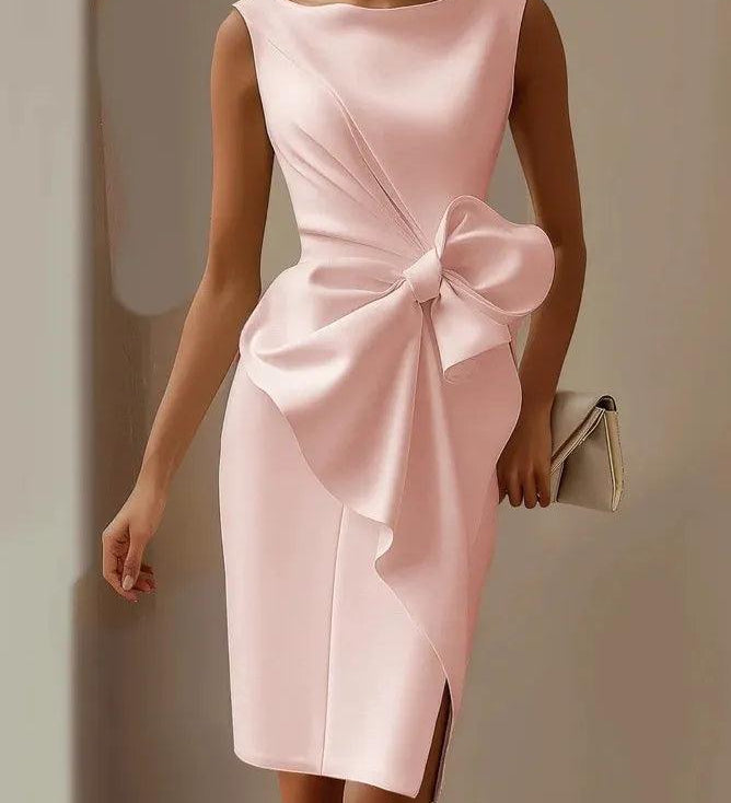 Patricia – Midi šaty s kravatou, letný look