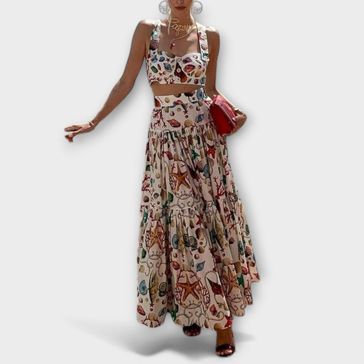 Heather ｜ Štýlová dvojdielna súprava s sukňou