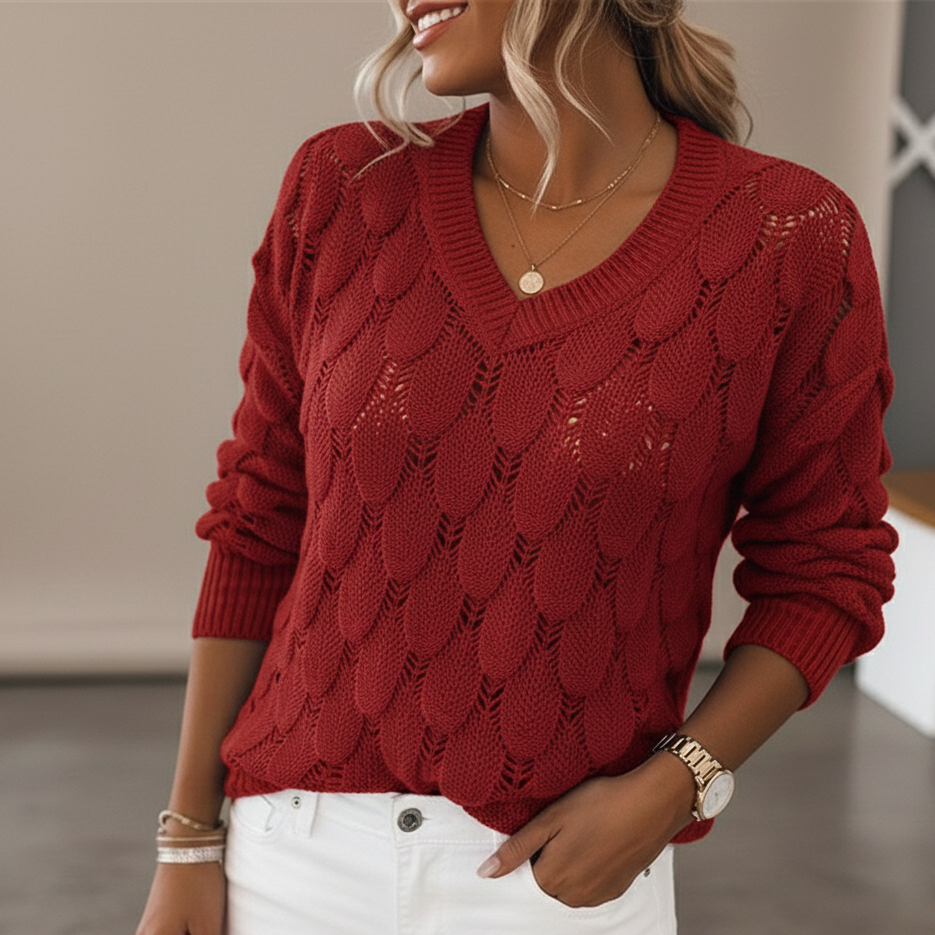 Le Pull "Éclat de Feuille"