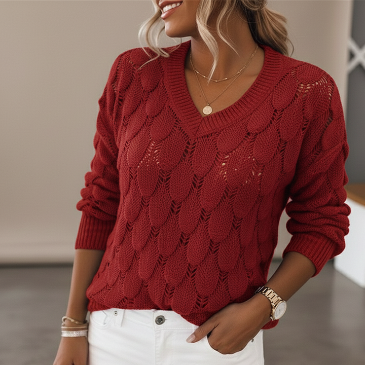 Le Pull "Éclat de Feuille"