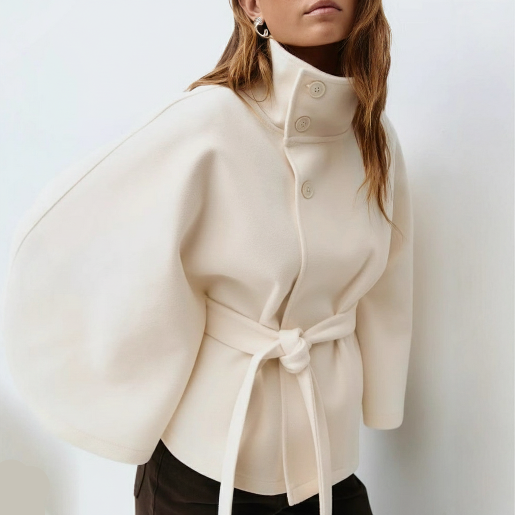 Veste Cape "Éléonore" à Ceinture