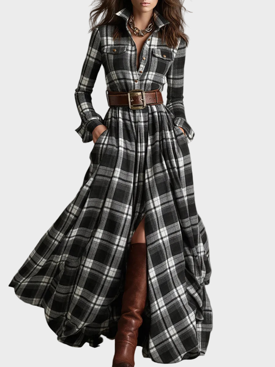 Evelyn - Klasická Elegantná Košeľová Šaty