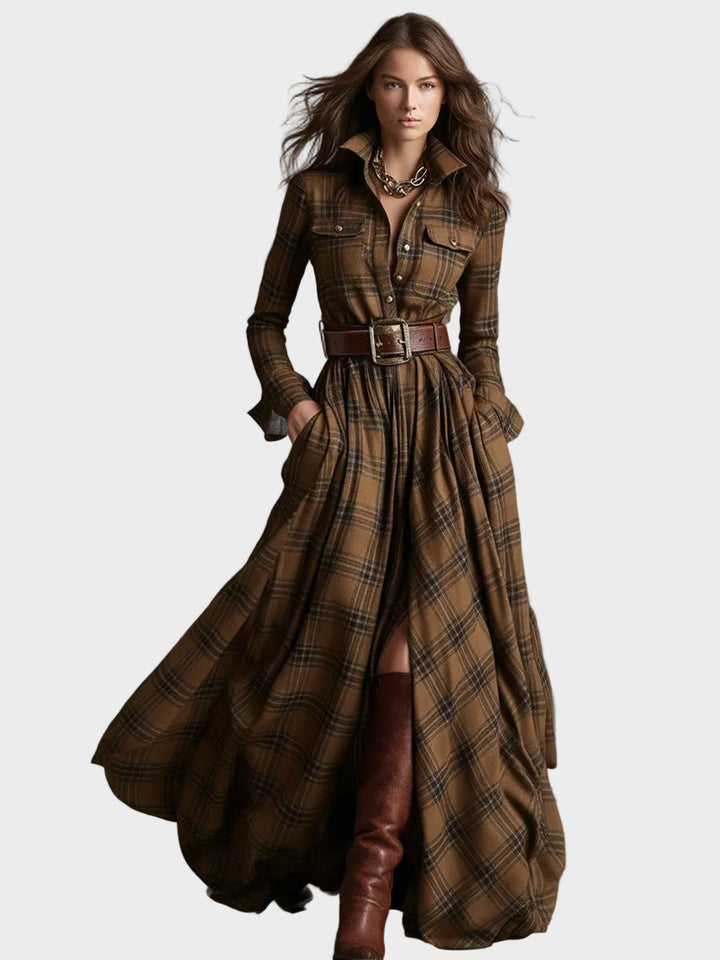 Evelyn - Klasická Elegantná Košeľová Šaty