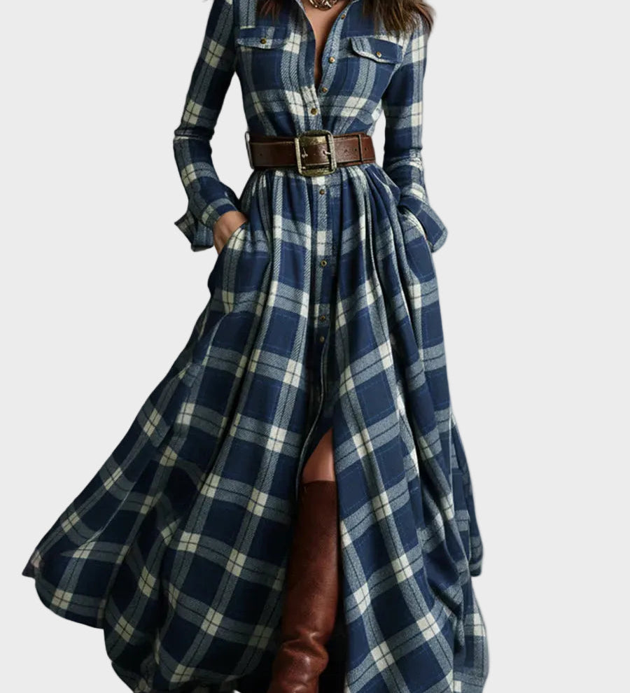 Evelyn - Klasická Elegantná Košeľová Šaty