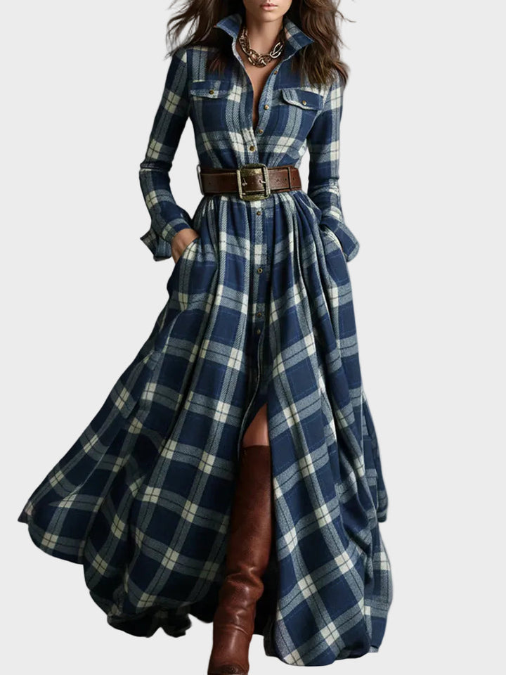 Evelyn - Klasická Elegantná Košeľová Šaty