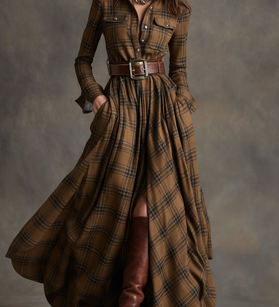 Evelyn - Klasická Elegantná Košeľová Šaty