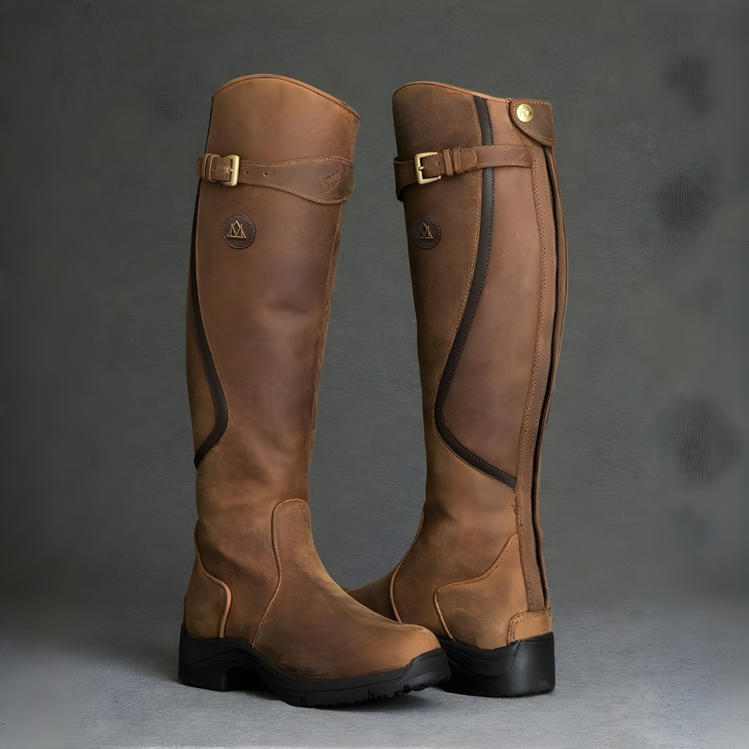 Fernanda | Nepremokavé kožené čižmy po kolená