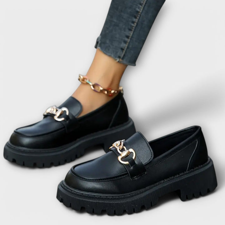 Mária  ｜Trendy dámske platformové loafers s prackou