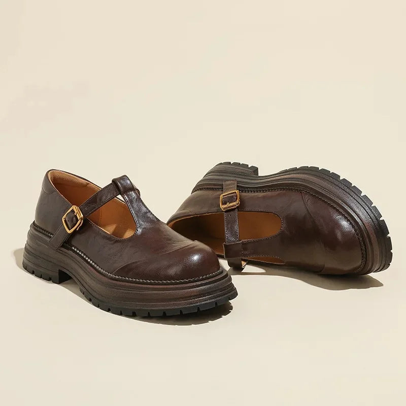 Mary Janes - Elegantné Kožené Topánky