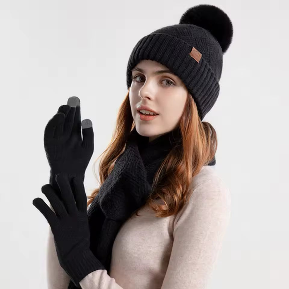 Ensemble Hiver (Bonnet, Écharpe & Gants)