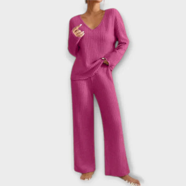 Denisa  ｜Ribbed Lounge Set