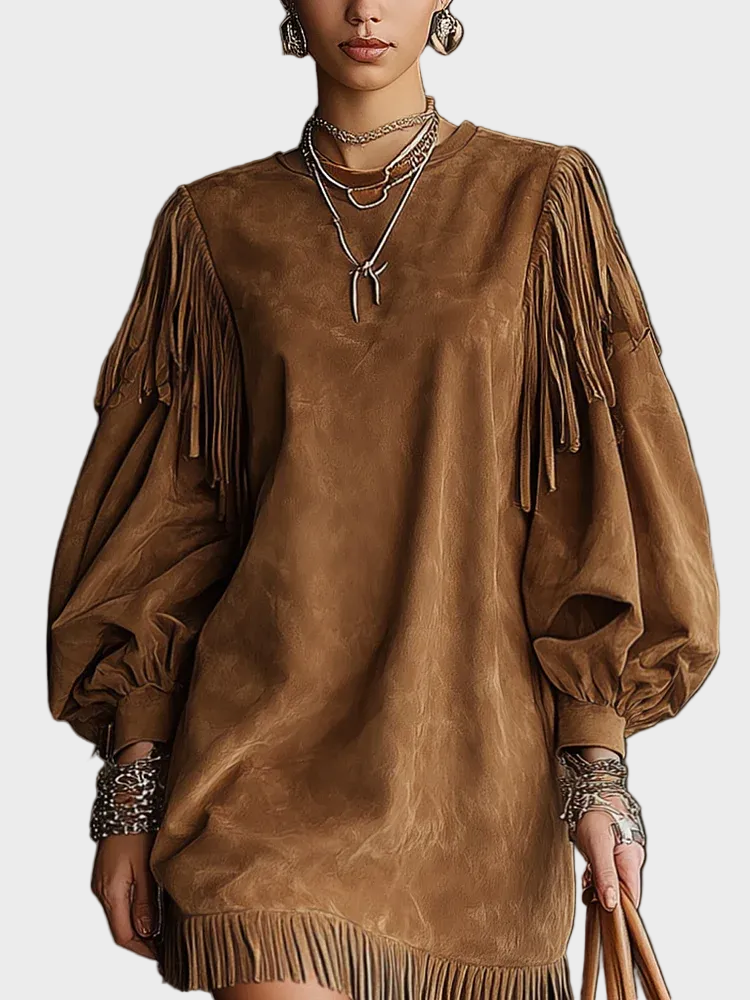 Vintage Mini Šaty s Rukávmi