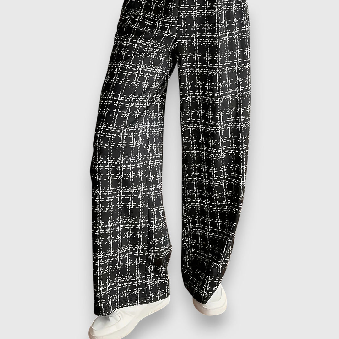 Jasmína - Sada dvoch častí s výstrihom do V a zodpovedajúcimi nohavicami