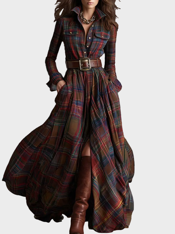 Evelyn - Klasická Elegantná Košeľová Šaty