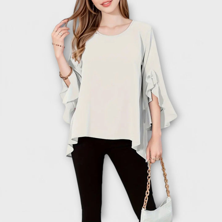 Aria  ｜ Dokonalá jarná blúzka s okrúhlym výstrihom