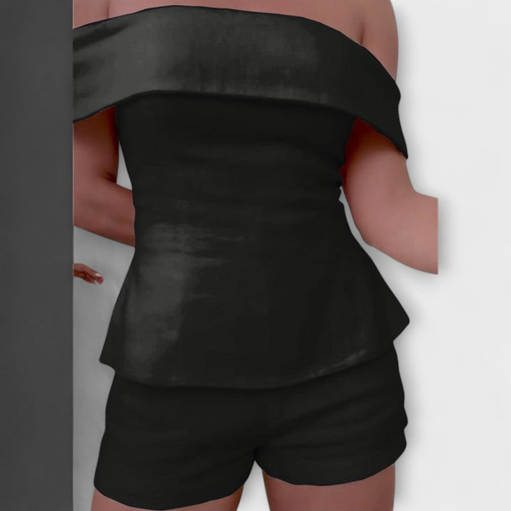 Olivia  ｜Biely bavlneno-ľanový dvojdielny set