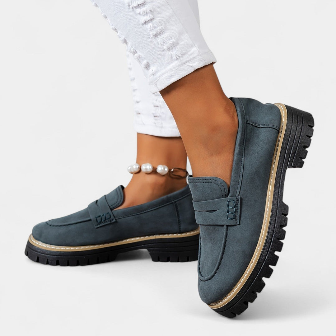 Michaela – Mokasíny na masívnom podpätku