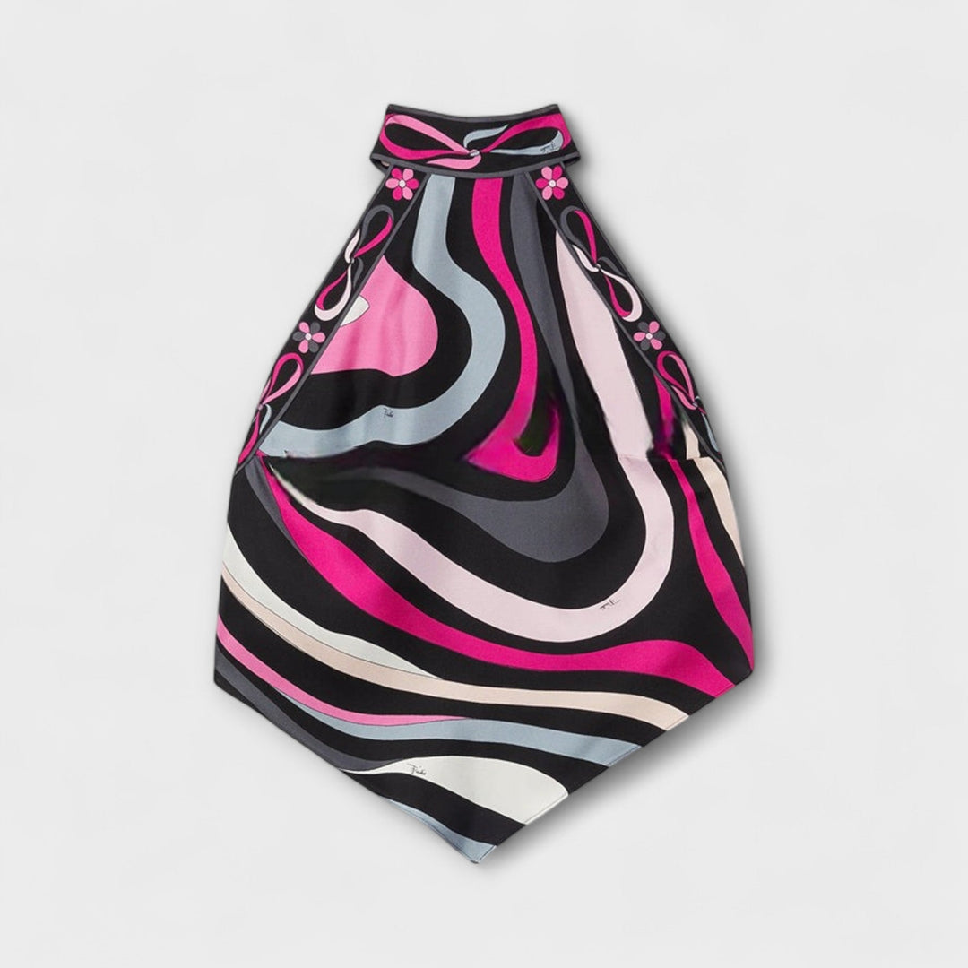 Everly  ｜ Sada z topu s náprsenkou a asymetrickej midi sukne