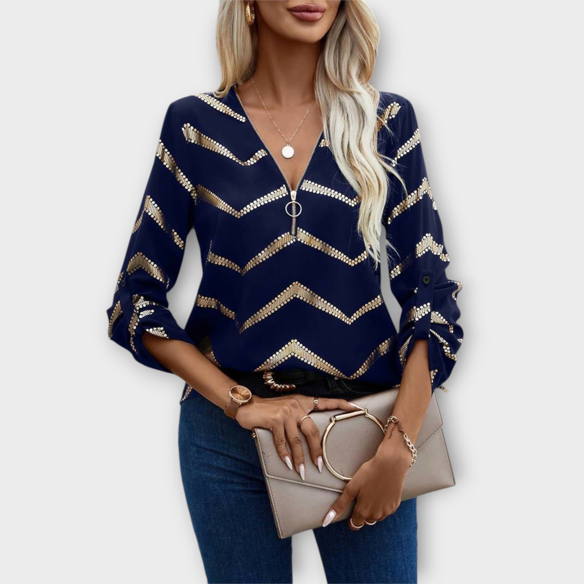 Emma  ｜ Nadčasová elegantná blúzka