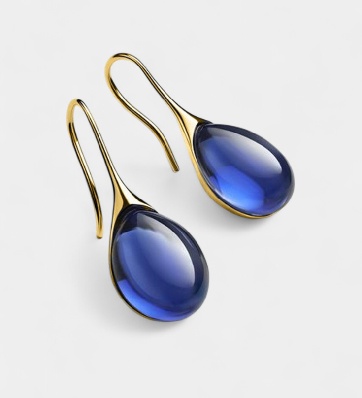 NÁUŠNICE S KRISTÁLOVÝM KVAPKOVÝM ZAVESENÍM V ZLATE A STRIEBRE