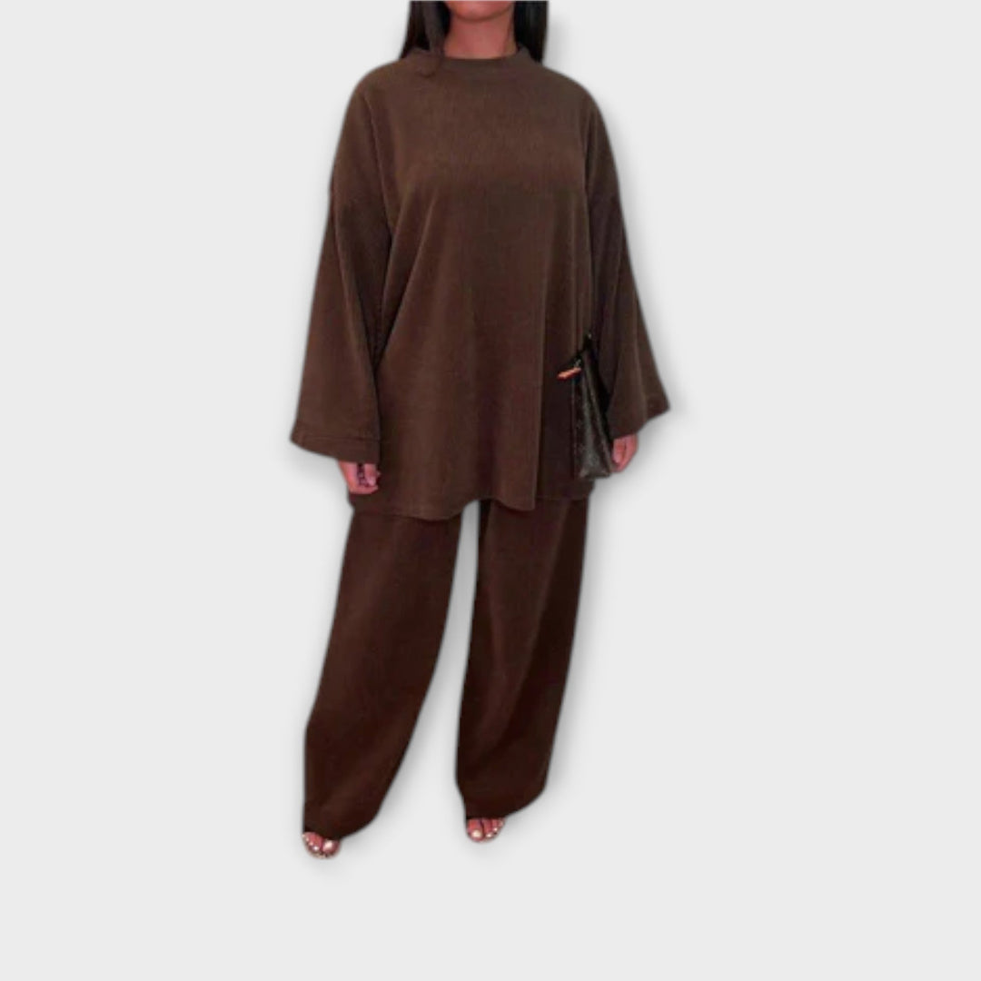 Ingrid  ｜Set v nadmernej veľkosti - Rífsovaný štýl